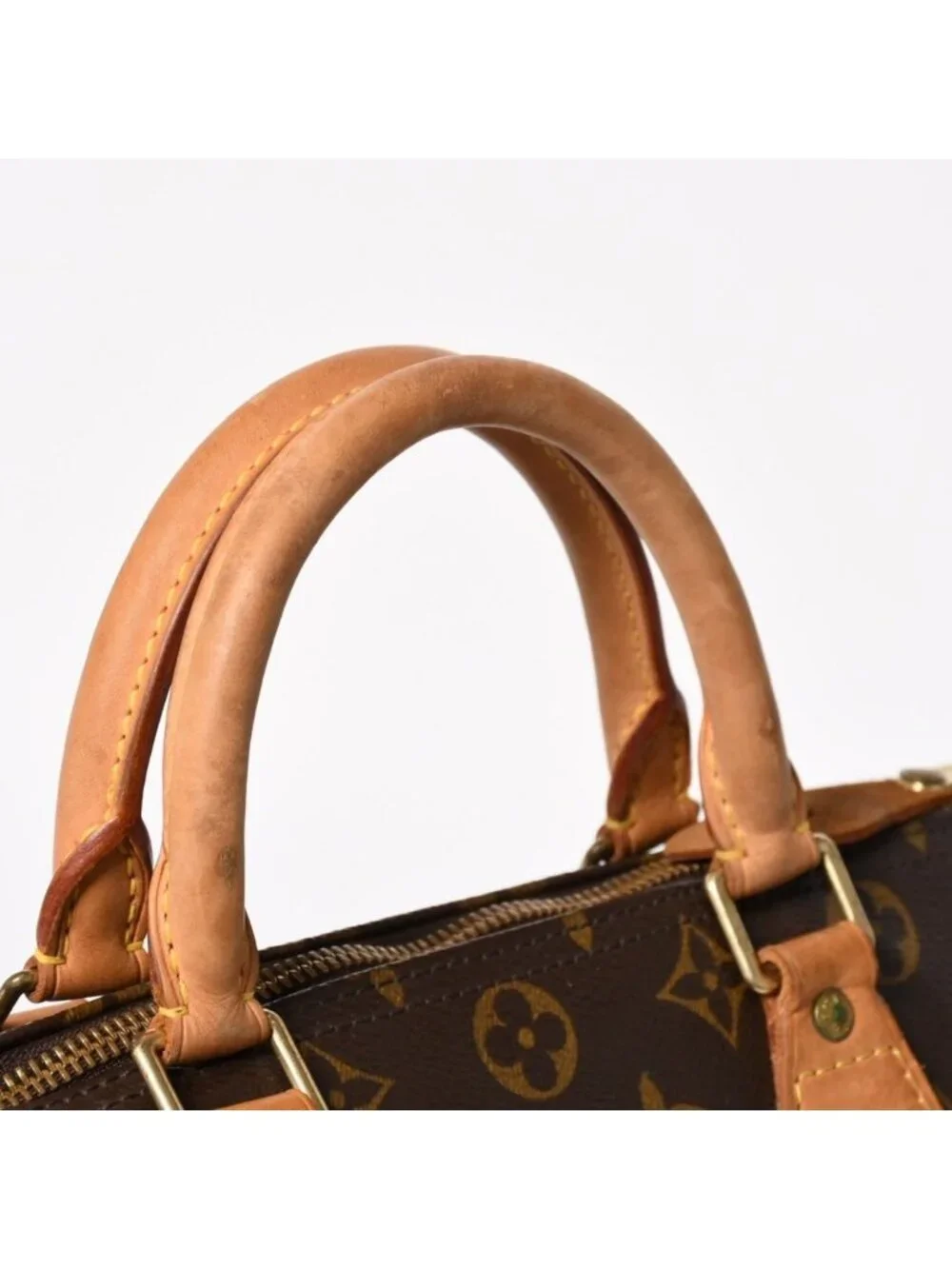 Louis Vuitton Speedy 30 Handbag Monogram Brown Gold